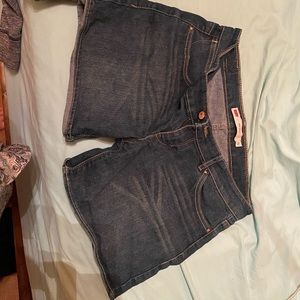 Midi jean shorts
